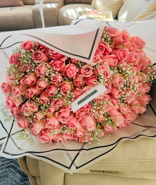 100 Roses with gyp