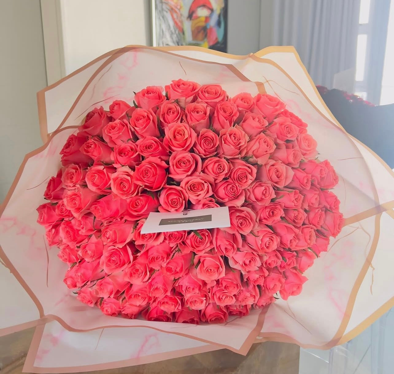 100 Pink Roses