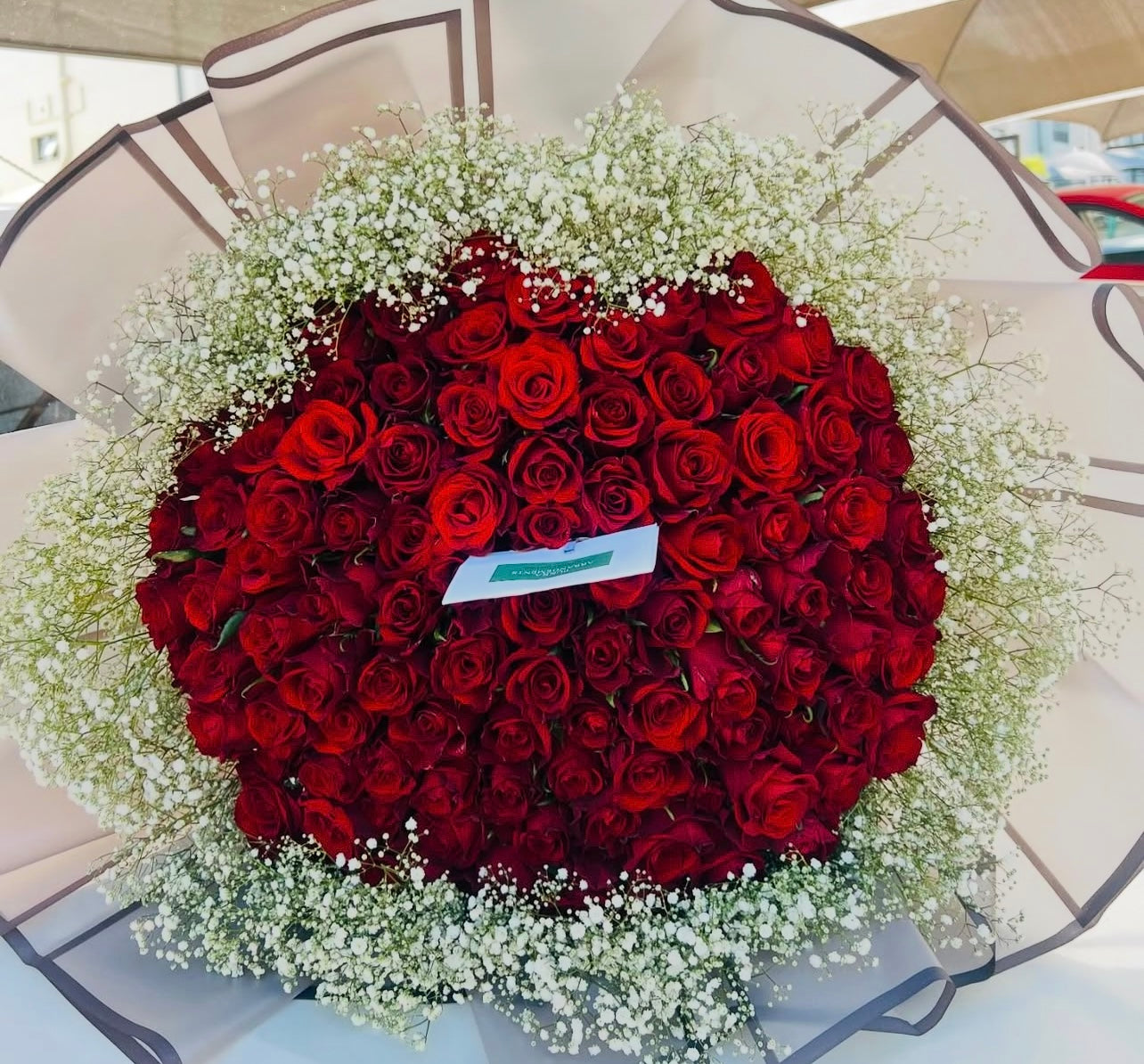 100 Roses with gyp