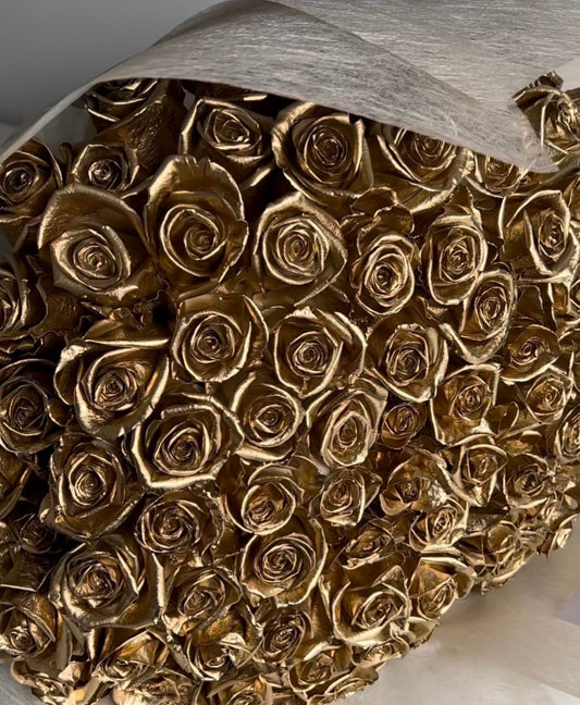 100 Gold Roses