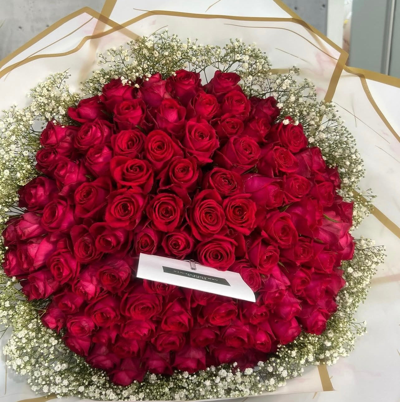 100 Roses with gyp